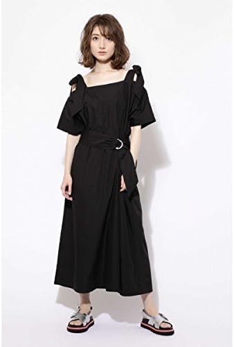 Amazon ローズバッド Rose Bud 2wayショルダーリボンワンピース ブラック1 ワンピース チュニック 通販