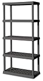 Sterilite 01553V01 5 Shelf Unit, Flat Gray Shelves & Legs, 1-Pack