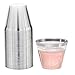DRINKET Silver Plastic Cups 9 oz Clear/Tumblers Fancy Plastic Wedding Cups With Silver Rim 50 Ct Disposable For Party Holiday and Occasions SUPER VALUE PACK