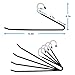 IPOW Upgraded 12 Pack Heavy Duty Slacks/Trousers Pants Hangers Open Ended Hanger Easy Slide Organizers, Metal Rod with a Large Diameter, Chrome and Black Friction