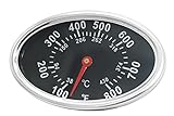 DOZYANT Stainless Steel Lid Thermometer Gas Grill Temperature Gauge Heat Indicator 22551 Replacement for Grill Master 720-0697 4 Burner, Aussie, Brinkman and Others, Adjustable for Accuration