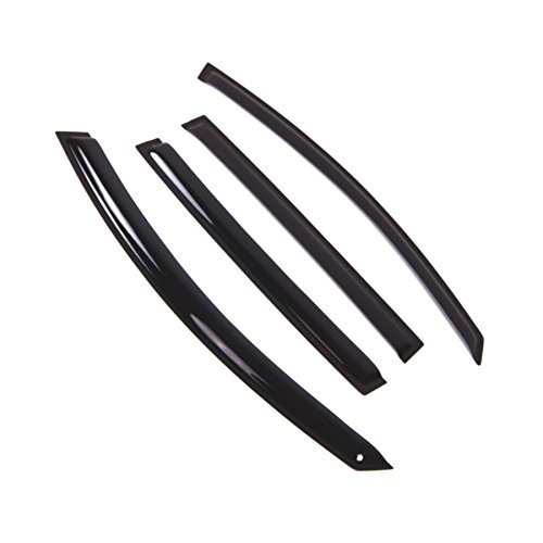 Tuningpros WD2-646 Outside Mount Window Visor Deflector Rain Guard Dark Smoke, 4 Pcs Set Compatible With 2011-2016 Kia Sportage