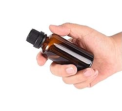 3PCS Amber Glass Bottle with Orifice Reducer and
