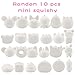 MALLMALL6 Random 14Pcs DIY Squishy Set, Panda Cake, Triangle Cake and White Mini Squishy Cream Scent Slow Rise Kawaii Soft Food Squishy as Keychain, Mobile Phone Band, Bonus, Educational Toys