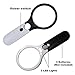 Magnifying Glass, LifeBee 3 LED Light Handheld 3X 45X 2 Lens Reading Magnifying Glass Jewelry Loupe with AAA Battery-Powered for Reading, Low Vision, Jewelry Evaluating, Craft and Hobby