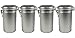 Steel Loose Leaf Tea and Spice Tin Round Canisters with Latch Cover - Set of 4