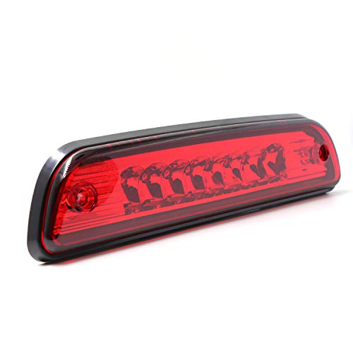 Dantoo LED 3rd Third Brake Light High Mount Stop Light Rear Brake Tail Light for 1995-2015 Toyota Tacoma, Chrome Housing Red Lens LED Brake Lamp
