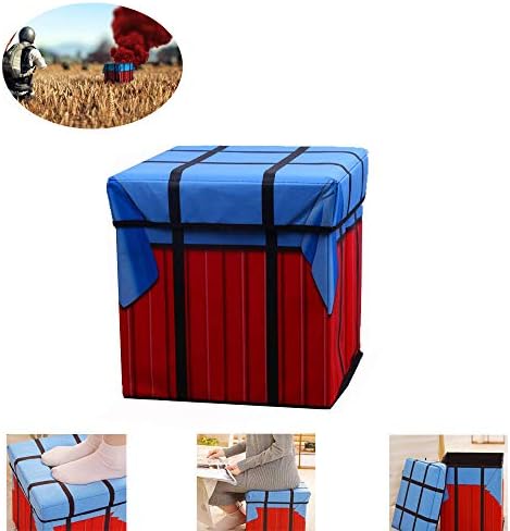CLDGF Multi-Functional Storage Stool, Foldable Storage Box, Pubg Game Airdrop Bag Design, Can Accommodate All Kinds Of Clothing, Shoes, Accessories, Sundries (31Cm*31Cm*31Cm) [Energy Class A]