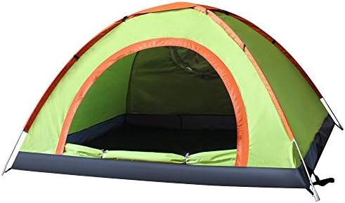 LellyQ 2 Seconds Automatic Pop up Tent,2 Person Tent Hiking Instant Set-Up Camping Tent Waterproof Backpacking Tents for Camping Hiking Traveling (Green)