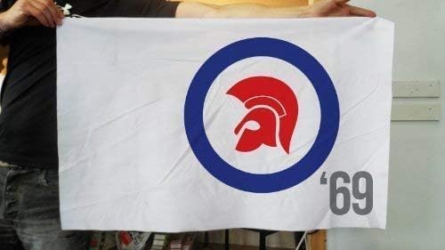 L S Prints Foam Designs Trojan Records 69 Design Flagge Stoff Banner Amazon De Kuche Haushalt