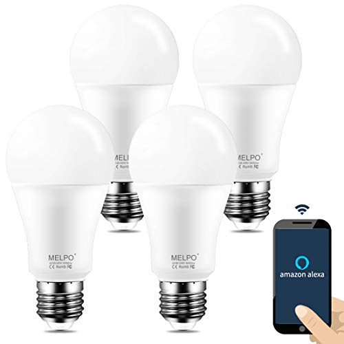 Melpo Smart Light Bulb 90W Equivalent, WiFi Dimmable LED Light Bulbs, A19 Daylight Led Lights for Room,5700K, E26 Base, Compatible with Alexa, Google Home Assistant, No Hub Required (4 Pack) - Thumbnail 7