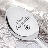 I Love Avocado-Spoon-Eat Healthy-for Avocado Lovers- Customized-Varied Variety-High Polish- Collections For Food Lover-Engraved Spoons -Stainless Steel Spoon-7-Inch-International Quality