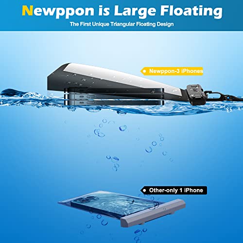 newppon Floating Large Waterproof Phone Pouch 2 Pack Universal