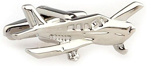 Silver Tone Cessna Plane Airplane Pilot Cufflinks I1321