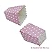 NUIBY Popcorn Boxes, Pink Trio (36 Pack) Polka Dot, Chevron, Stripe Treat Boxes - Small Movie Theater Popcorn Paper Bags for Dessert Tables & Wedding Favors
