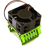 Integy RC Model Hop-ups C28597DARKGREEN 36mm Motor Heatsink+40x40mm Cooling Fan 16k RPM for Most 1/10 On-Road & Off-Road