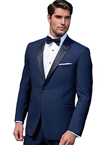 Giorgio Fiorelli Men’s G47815 1-Button Modern Fit Two-Piece Tuxedo Suit Set - Blue - 56L