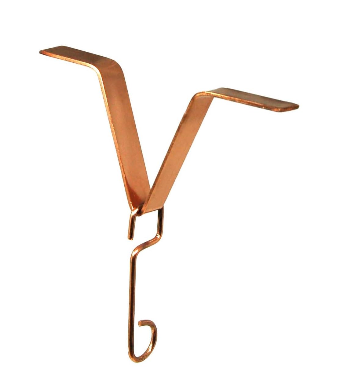 Photo 1 of U-nitt Gutter Clip for Rain Chain Installation DIY | Gutter Adapter for Roof Downspout Chain | Water Collection | Copper Plated, Heavy Metal, 6 X 5 inches, Adjustable, Fits 2 in Gutter Hole