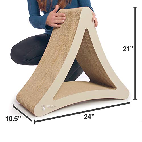 PetFusion 3Sided Vertical Cat Scratching Post Available in 18” & 24
