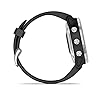 Garmin Fēnix 6S Solar, Solar-powered Multisport GPS Watch, Advanced Training Features and Data, Silver with Black Band