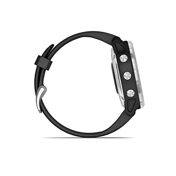 Garmin Fēnix 6S Solar, Solar-powered Multisport GPS Watch, Advanced Training Features and Data, Silver with Black Band