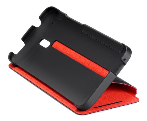 HTC HC V851 Flip Case for HTC One Mini (Black/Red)