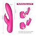 G Spot Rabbit Vibrator for Women - Seamless Dual Powerful Motor with 7 Vibration Modes Rechargeable Clitoris Stimulation Waterproof Wand Massager Couple Dildo (Rose Red)