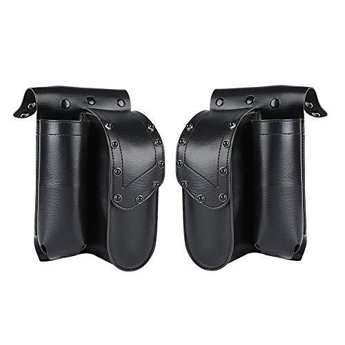 ONETK Borsa di protezione laterale sinistra e destra con porta bottiglia d'acqua adatta per Harley Davidson Touring Road King 1993-2020 modelli Electra Glide Road Glide dotati di protezioni per borse