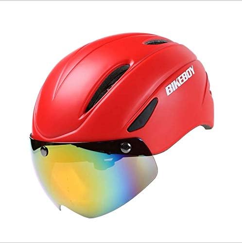 HUOFEIKE Chinese style face helmet, professional bicycle helmet, riding helmet, adjustable head size sports bike helmet male/female/mountain bike helmet,Red