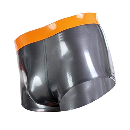 Beautylife88 #0045 Mens Latex Rubber Berif Pants Fetish Underpants for SM/CD XL