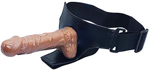8Inch Ajustable Wearable Big Size Mini stap Soft-ďîldɔ for Men Women Gay Flesh Super Soft S:ě-X Toys Brown