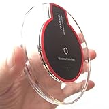 Wireless Charger IGOUKJ Qi Ultra-Slim UFO Shape Crystal Clear Fantasy Wireless Charging Pad LED light for iphone X for iphone 10 8 8 plus for Samsung S6 S7 S8 Note 8 for All Qi-Enabled (black)