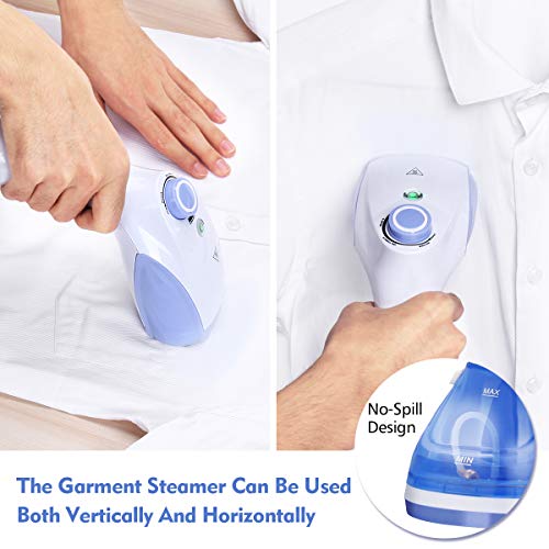 Godmorn Handheld Garment Steamer, 1100w Powerful Steamer for Clothes, 30s Fast Heat-up Wrinkle Remover, Adjustable Knob for Controlling Steam Volume, 100% Safe, 200ml Capacity for Home and Travel