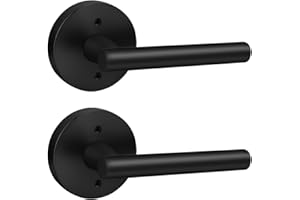 Haidms 2 Pieces Black Closet Door Handles, No-Turning Dummy Door Levers, Decorative Individual Dummy Door Handle Single Side