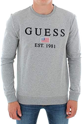 guess logo crew neck sweatshirt