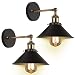 Wall Sconces 2-Pack JACKYLED UL Black Hardwire Industrial Vintage Wall Lamp Fixture Simplicity Bronze Finish Arm Swing Wall Lights primary