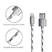 OfsPower 3Pack 0.5ft 3ft 6ft Nylon Braided 8 Pin Lightning USB Syncing and Charging Cable with Aluminum Connector for iphone 6s, 6s plus, 6plus, 6,5s 5c 5,iPad Mini, Air,iPad5,iPod. (Grey)