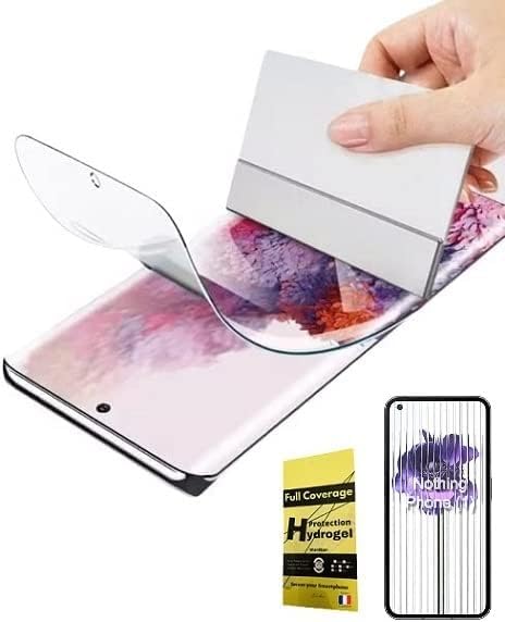 WardSan [2 Pieces for NOTHING PHONE 6.55 Inches - Hydrogel 3D Screen Protector Films with Phone Holder for Selfie | Shockproof | Compatible with TPU Cases | Soft TPU Protective Film