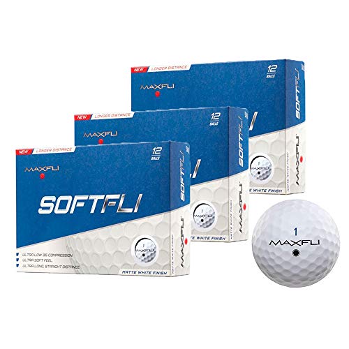 Maxfli SoftFli Matte Golf Balls Longer Straight Distance Soft Feel