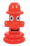 Water Sprinkler Lawn Toy for Kids - Inflatable Fire Hydrant Spray Toy Connects to Garden Hose for Outdoor Family Backyard Summer Fun and Splashing - Sprays Over 15 Feet High
