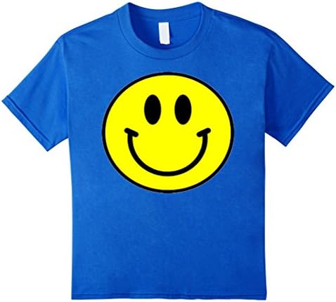 Kids Smiley Face Have a Nice Day Happy Positive TShirt Tee 10 Royal Blue