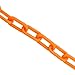 BIS Plastic Chain Links in Orange - 2 Inch x 125 Feet - Orange Chain for Crowd Control, Halloween Chains, Prop Chains