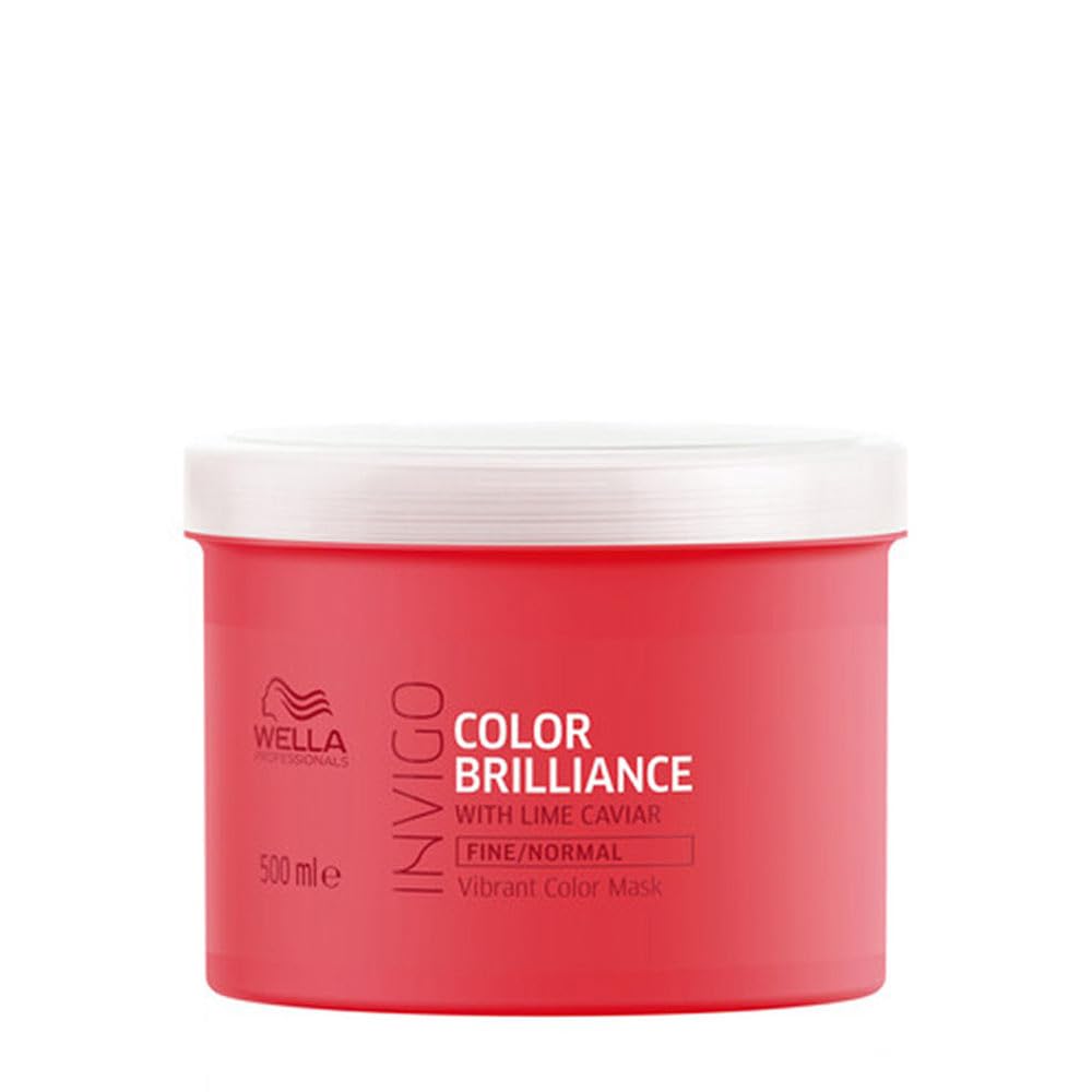 Wella Invigo Colour Brilliance Mask with Lime Caviar for Fine Hair, 0.5504 kg