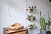 3 Tiered Hanging Planter Shelf with Pot Set, Wood Floating Herb Garden for Kitchen Counter, Vertical Succulent Hanger for Patio, Porch, Balcony, Boho Plant Shelves for Wall, Multi Tier Vertical Standthumb 4