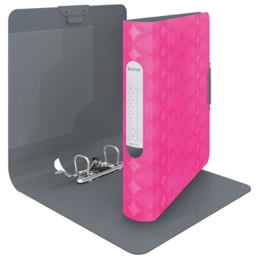Leitz Lever Arch File, Retro Chic Range, 6 cm Width, 11340063 - A4, Fuchsia