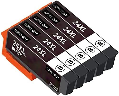 Supply Guy 5 Ink Cartridges Compatible Epson 24XL Multipack for Expression