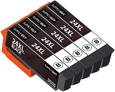 Supply Guy 5 Ink Cartridges Compatible Epson 24XL Multipack for Expression