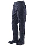 24-7 P/C R/S EMS Pants, 1" Height, 14" Width, W: 32 Large: Unhemmed, Navy