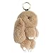 HXINFU Real Rabbit Fur Ball Keychain Bag Plush Pom Poms Fluffy Bunny Keychain