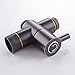 KES Bathroom Modern BRASS Shower Arm Diverter Quarter Turn Hand Held Showerhead Flow Control Valve Handheld Spray Head Diverter Oil Rubbed Bronze, PV4-7
